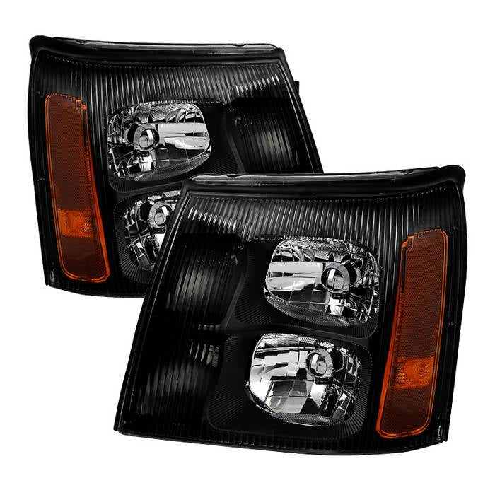 SPYDER Xtune Cadillac Escalade (Halogen Only) 2002 OEM Style Headlights Black HD-JH-CAES02-AM-BK 9029578
