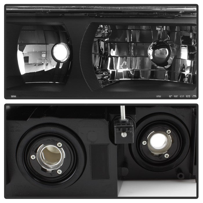 SPYDER xTune 02-06 Chevy Avalanche w/Cladding OEM Bumper Light & Headlights - (BLACK) (HD-JH-CAVA02-SET-BK) 9040641