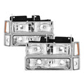 SPYDER Xtune Chevy Suburban 94-98 Headlights w/ Corner & Parking Lights 8pcs Chrome HD-JH-CCK88-AM-C-SET 5069535
