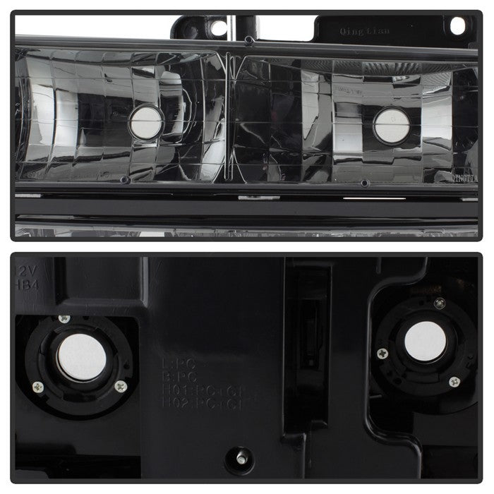 SPYDER Xtune Chevy Suburban 94-98 Headlights w/ Corner & Parking Lights 8pcs Smoked HD-JH-CCK88-AM-SM-SET 5072238
