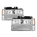 SPYDER Xtune 92-94 Blazer Full Size Corner/LED Bumper Headlights Chrome HD-JH-CCK88-LED-AM-C-SET 5069559