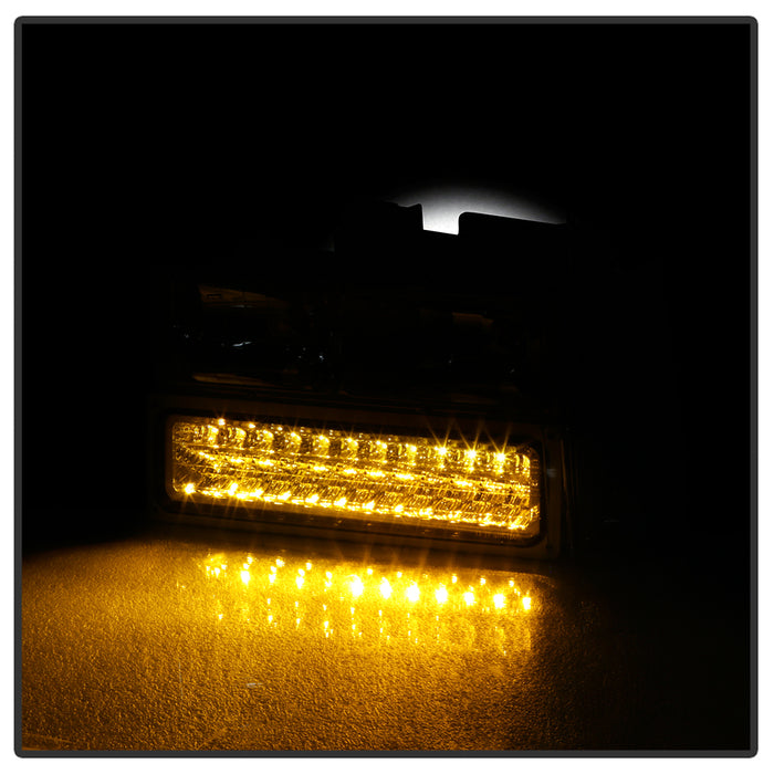 SPYDER Xtune 92-94 Blazer Full Size Corner/LED Bumper Headlights Chrome HD-JH-CCK88-LED-AM-C-SET 5069559
