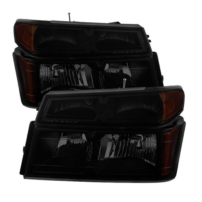 SPYDER Xtune Chevy Colorado 04-12 OEM Headlights w/ Bumper Lights Black Smoked HD-JH-CCOL04-SET-BSM 9032134