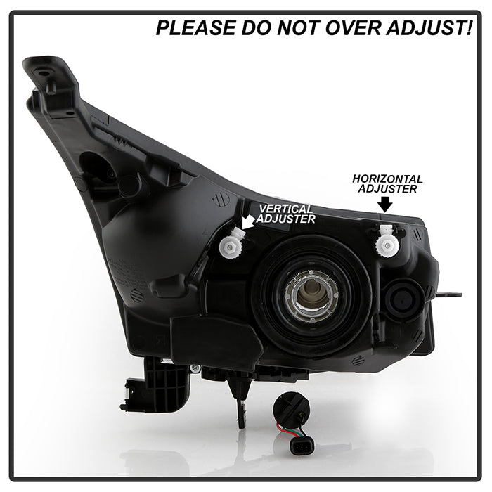SPYDER xTune 11-12 Chevrolet Cruze OEM Halogen Headlights - Chrome (HD-JH-CCRZ11-C) 9943669