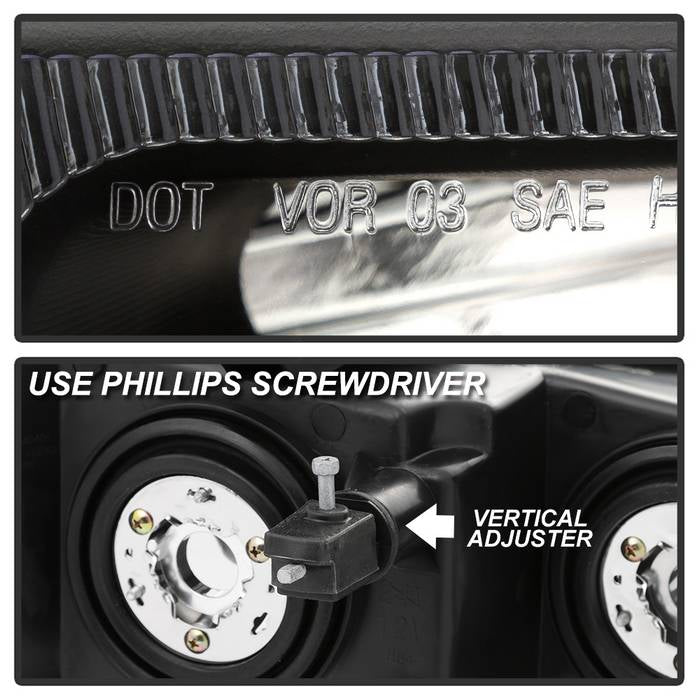 SPYDER xTune 03-17 Chevrolet Express 1500 OEM Style Headlights - Black (HD-JH-CEX03-OE-BK) 9042485