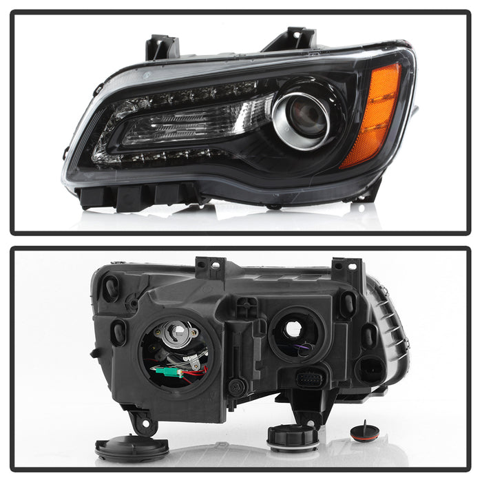 SPYDER xTune 11-14 Chrysler 300 Driver Side Halogen Headlight w/Bezel - OEM Left (HD-JH-CHR30011-OEBK-L) 9037825