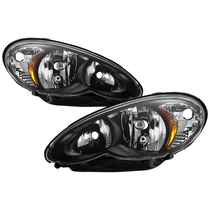 SPYDER Xtune Chrysler Pt Cruiser 06-10 Halogen Only Headlights -Black HD-JH-CHRPT06-AM-BK 9026256