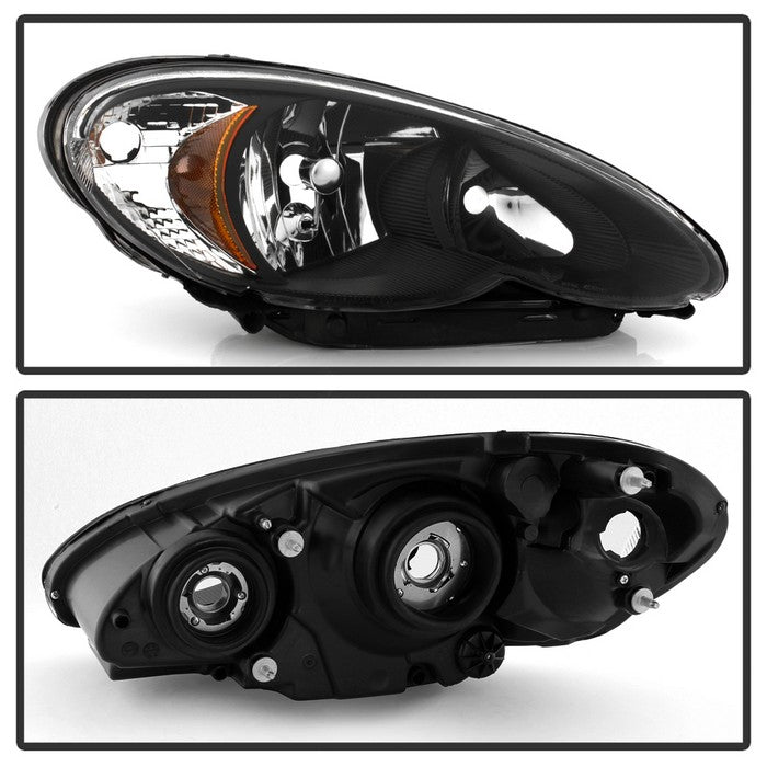SPYDER Xtune Chrysler Pt Cruiser 06-10 Halogen Only Headlights -Black HD-JH-CHRPT06-AM-BK 9026256