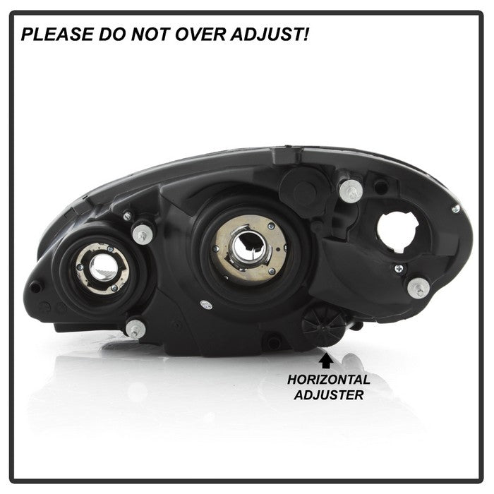 SPYDER Xtune Chrysler Pt Cruiser 06-10 Halogen Only Headlights -Black HD-JH-CHRPT06-AM-BK 9026256