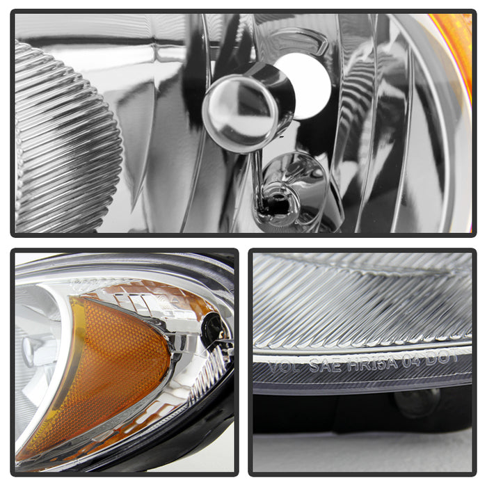 SPYDER Xtune Chrysler Pt Cruiser 06-10 Halogen Only Headlights -Chrome HD-JH-CHRPT06-AM-C 9026263