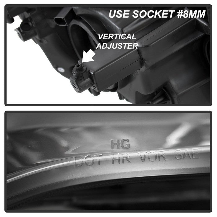 SPYDER xTune 11-17 Dodge Grand Caravan Driver Side Headlights - OEM Left (HD-JH-CHRTC08-OE-L) 9042515