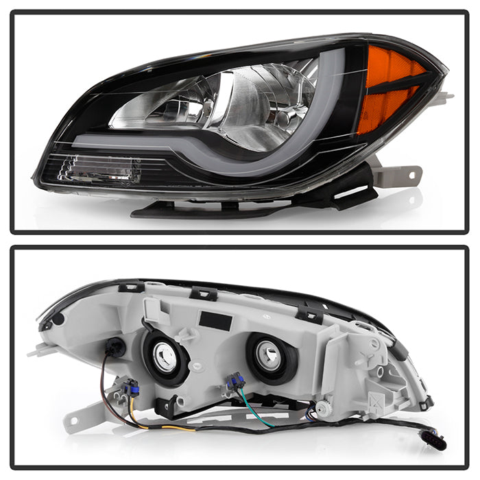 SPYDER Xtune Chevy Malibu 2008-2012 DRl LED Light Bar Headlights - Black (HD-JH-CMA08-LB-BK) 9048692