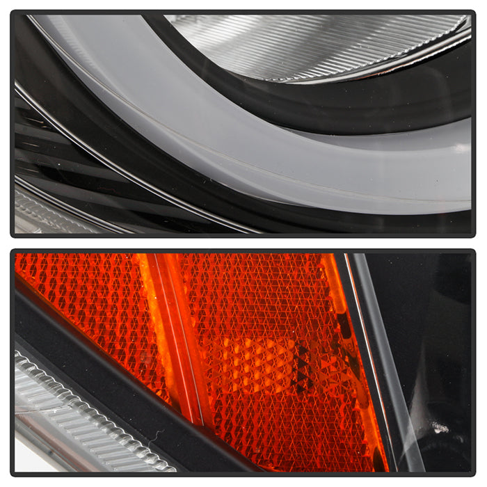 SPYDER Xtune Chevy Malibu 2008-2012 DRl LED Light Bar Headlights - Black (HD-JH-CMA08-LB-BK) 9048692