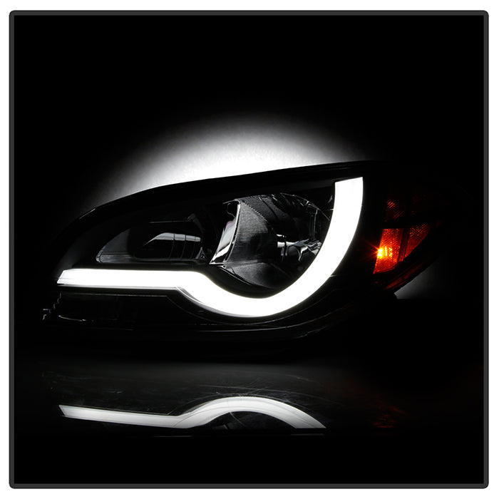 SPYDER Xtune Chevy Malibu 2008-2012 DRl LED Light Bar Headlights - Black (HD-JH-CMA08-LB-BK) 9048692
