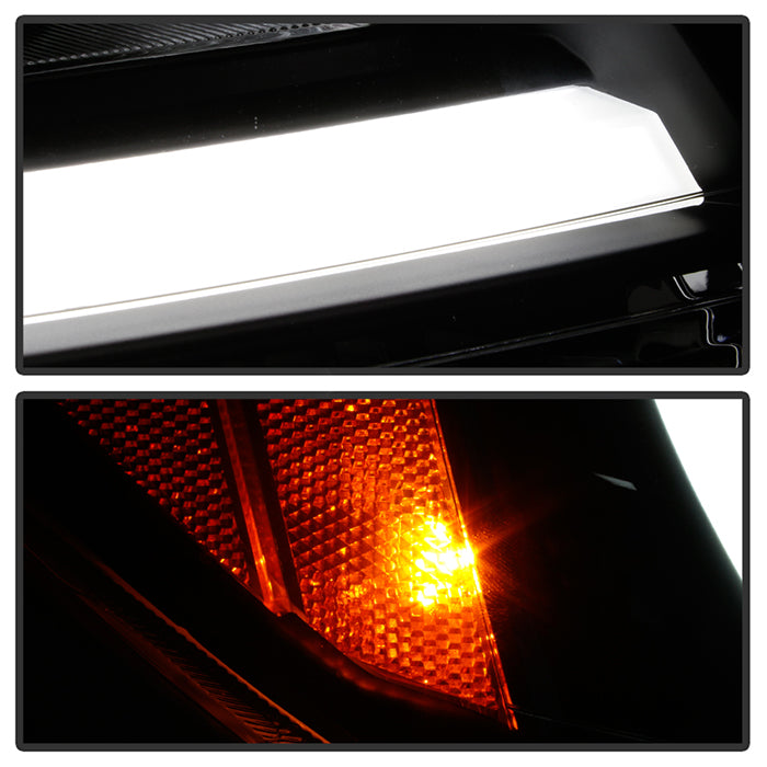 SPYDER Xtune Chevy Malibu 2008-2012 DRl LED Light Bar Headlights - Black (HD-JH-CMA08-LB-BK) 9048692