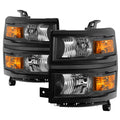 SPYDER Chevrolet Silverado 1500 14-15 (Non-HD) OEM Style Headlights - Black HD-JH-CS14-AM-BK 9040085