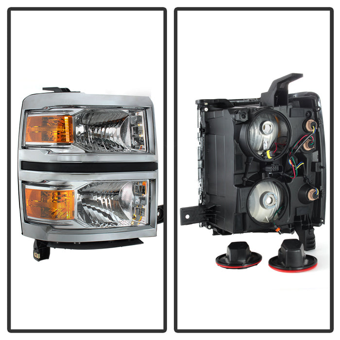 SPYDER Chevrolet Silverado 1500 14-15 (Non-HD) OEM Style Headlights - Chrome HD-JH-CS14-AM-C 9040092