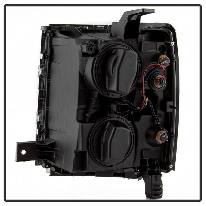 SPYDER xTune 14-15 Chevy Silverado 1500 (New Body) OEM Style Headlights w/Trim - Blk (HD-JH-CS14-CC-BK) 9042447