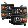 SPYDER xTune Chevrolet Silverado 1500 14-15 (Non-HD) OEM Projector Headlights - Black HD-JH-CS14-PJ-BK 9040139