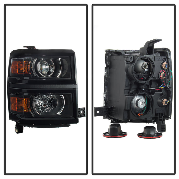 SPYDER xTune Chevrolet Silverado 1500 14-15 (Non-HD) OEM Projector Headlights - Black HD-JH-CS14-PJ-BK 9040139