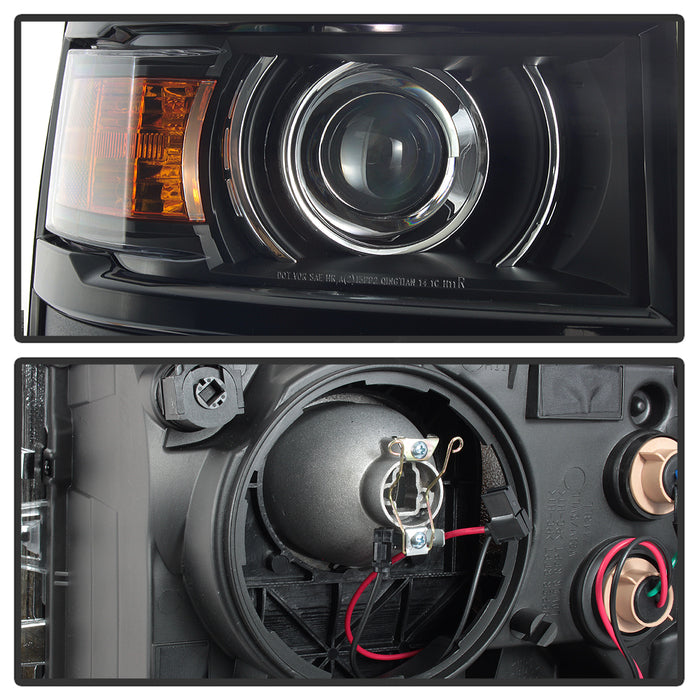 SPYDER xTune Chevrolet Silverado 1500 14-15 (Non-HD) OEM Projector Headlights - Black HD-JH-CS14-PJ-BK 9040139