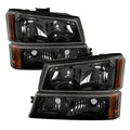SPYDER Xtune Chevy Silverado 2500HD 03-06 Crystal Headlights w/ Bumper Lights HD-JH-CSIL03-AM-BSM-SET 9030253