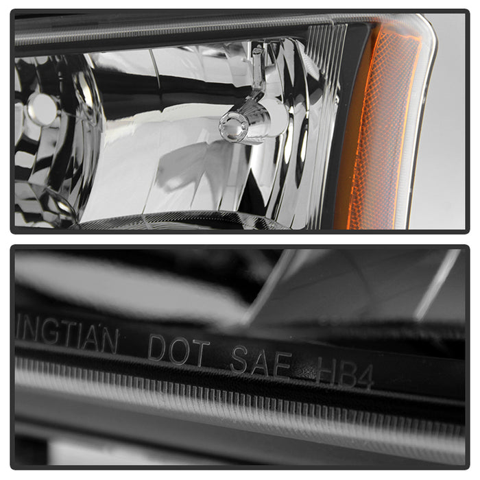 SPYDER Xtune Chevy Silverado 1500/2500/3500 03-06 Crystal Headlights Black HD-JH-CSIL03-BK-AM 5072245