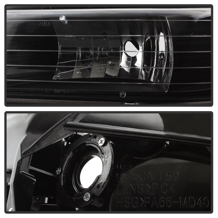 SPYDER Xtune Chevy TahOE 00-06 Amber Crystal Headlights Black HD-JH-CSIL99-BK 5064240