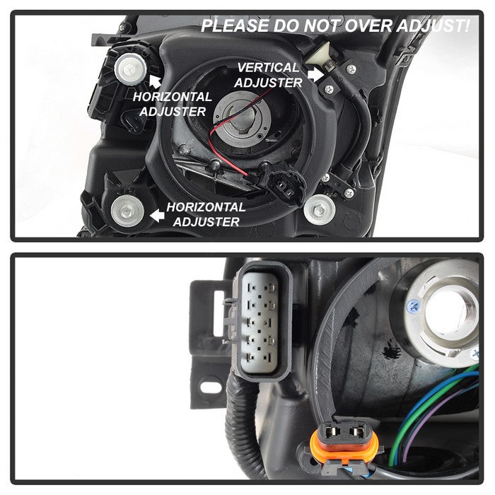 SPYDER xTune Cadillac SRX 10-14 OE Style Halogen Headlights - Black HD-JH-CSRX11-AM-BK 9938917