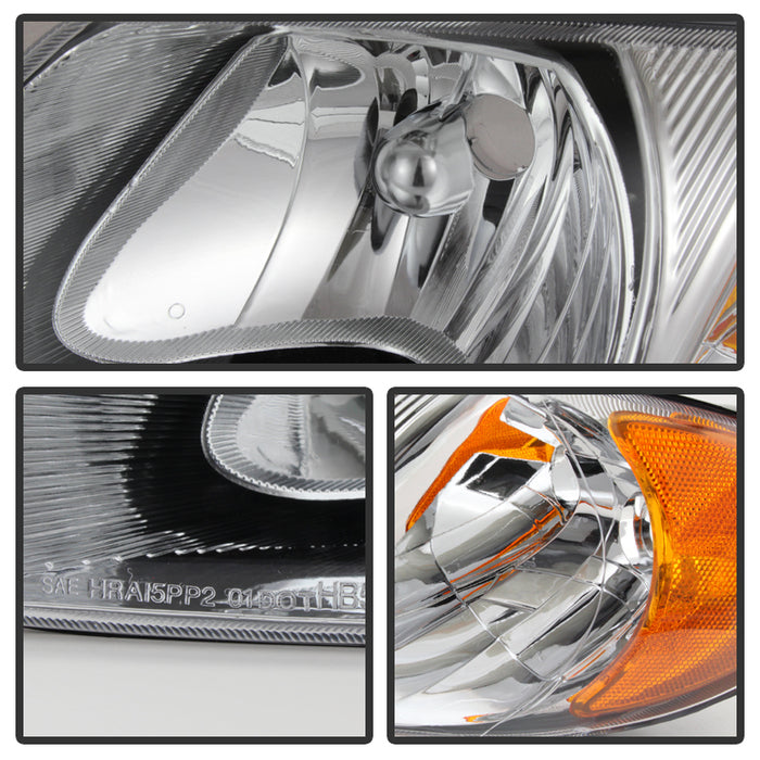 SPYDER Xtune Chrysler Voyager & Grand Voyager 01-03 Crystal Headlights Chrome HD-JH-DCA01-AM-C 9024894