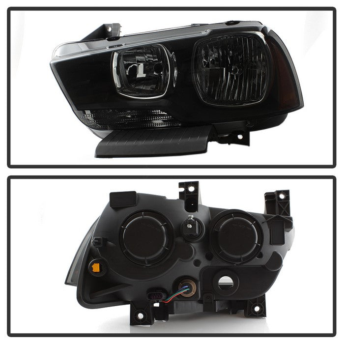 SPYDER xTune 11-14 Dodge Charger Halogen Headlights - Black Smoke (HD-JH-DCH11-AM-BSM) 9037177