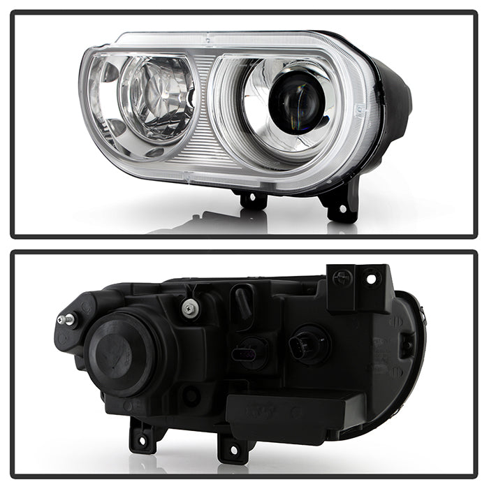 SPYDER Xtune Dodge Challenger 08-14 Xenon Hid Model Only Projector Headlamps Chrome HD-JH-DCHAL08-HID-C 9027284