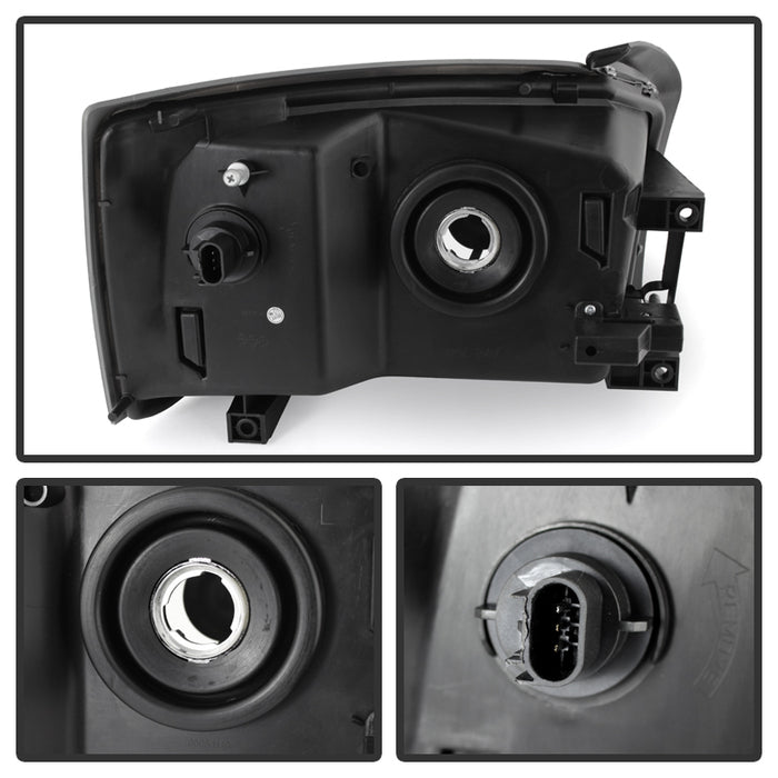 SPYDER Xtune Dodge Dakota 05-07 Crystal Headlights Black HD-JH-DDAK05-AM-BK 9025327