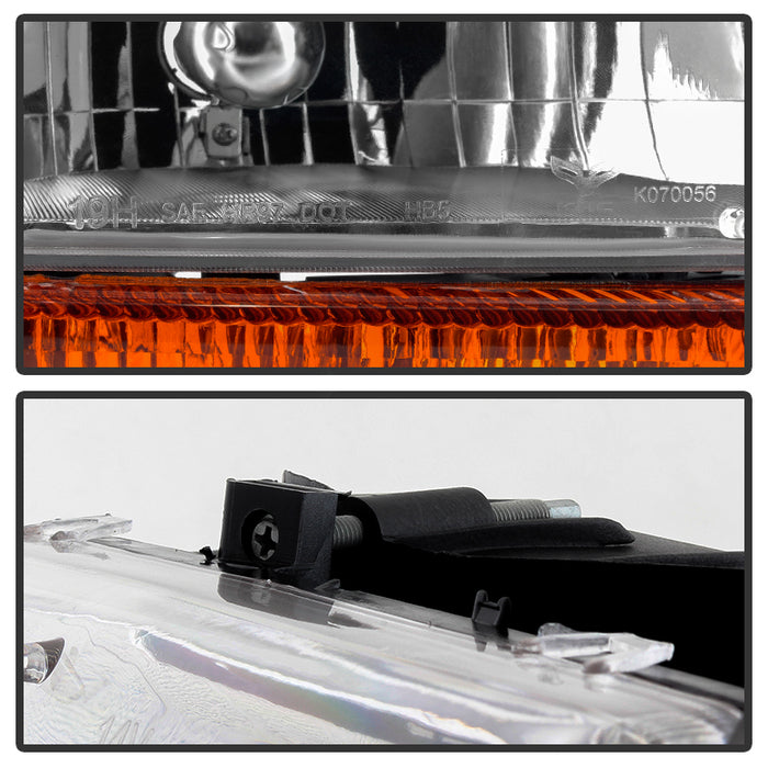 SPYDER xTune Dodge Dakota 97-04 OEM Style Headlights w/ Bumper Signal Lights - Chrome HD-JH-DDAK97-OE-SET 9035128