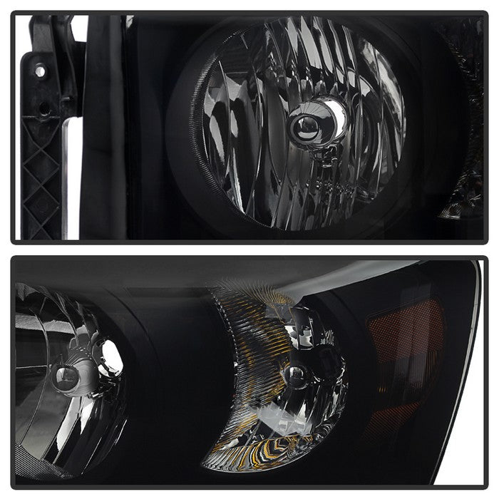 SPYDER Xtune Dodge Ram 1500 06-08 Amber Crystal Headlights Black Smoked HD-JH-DR06-AM-BSM 9030369