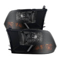 SPYDER Xtune Dodge Ram 1500 09-12 ( Non Quad Headlights ) Crystal Headlights Black Smoked HD-JH-DR09-AM-BSM 9030376