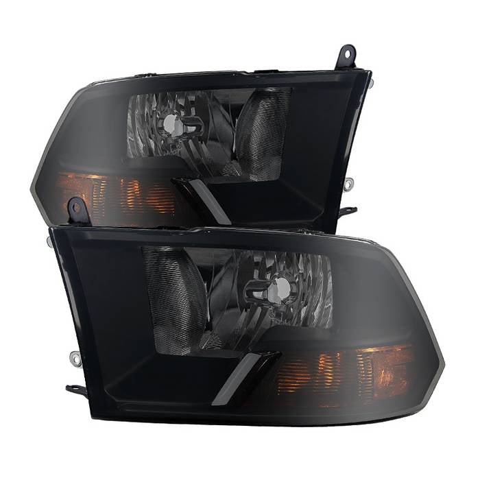 SPYDER Xtune Dodge Ram 1500 09-12 ( Non Quad Headlights ) Crystal Headlights Black Smoked HD-JH-DR09-AM-BSM 9030376
