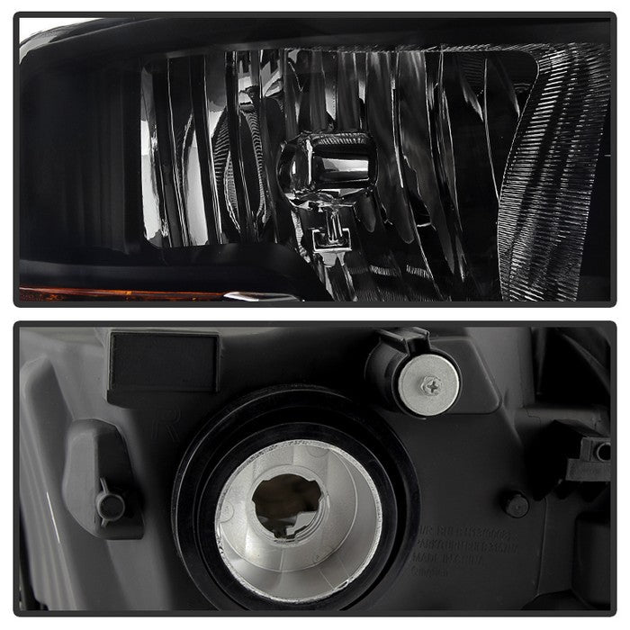 SPYDER Xtune Dodge Ram 1500 09-12 ( Non Quad Headlights ) Crystal Headlights Black Smoked HD-JH-DR09-AM-BSM 9030376