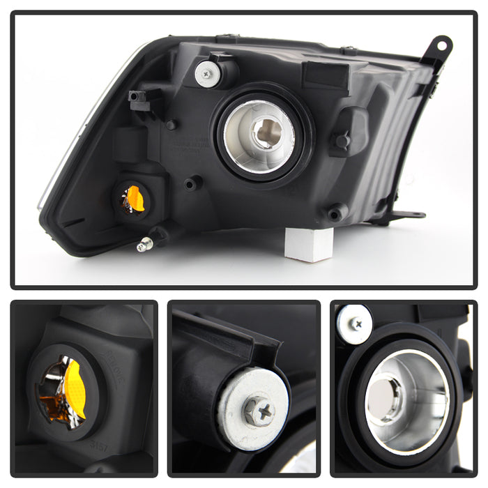 SPYDER Xtune Dodge Ram 1500 09-12 ( Non Quad Headlights ) Crystal Headlights Chrome HD-JH-DR09-AM-C 9022937
