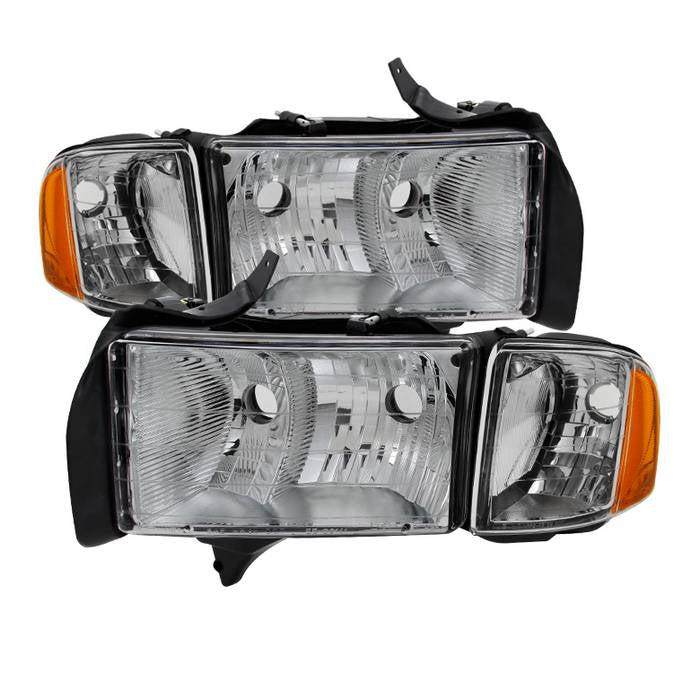 SPYDER Xtune Dodge Ram Sport Model Only 1999-2002 OEM Headlights Chrome HD-JH-DR99-SP-C 9032165