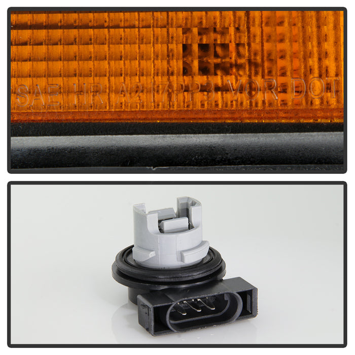SPYDER xTune 06-08 Dodge Ram 1500 Headlights w/Chrome Bezel/Amber Bar - Black (HD-JH-DRAM06-AM-BK) 9037191