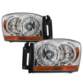 SPYDER Xtune Dodge Ram 06-08 w/ Chrome Bezel & Amber Bar Headlights Chrome HD-JH-DRAM06-AM-C 9026089