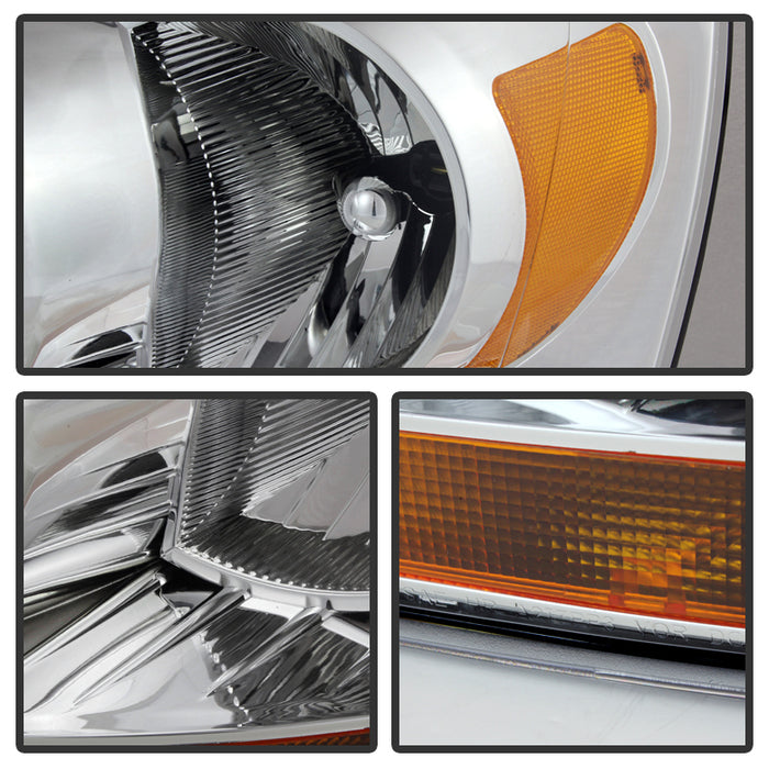 SPYDER Xtune Dodge Ram 06-08 w/ Chrome Bezel & Amber Bar Headlights Chrome HD-JH-DRAM06-AM-C 9026089