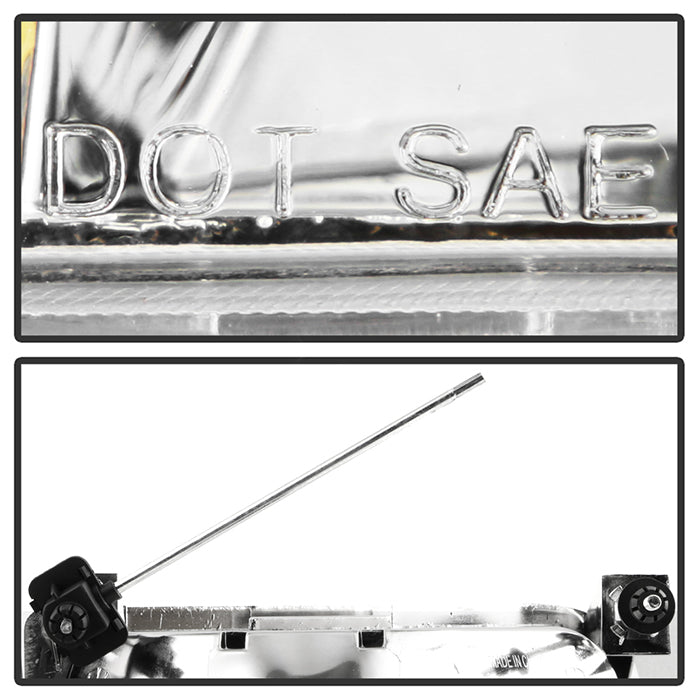 SPYDER Xtune Ford F150/Bronco 92-96 Headlights w/Corner Bumper 6pcs Amber- Chrome HD-JH-FB92-SET-AM-C 5073150