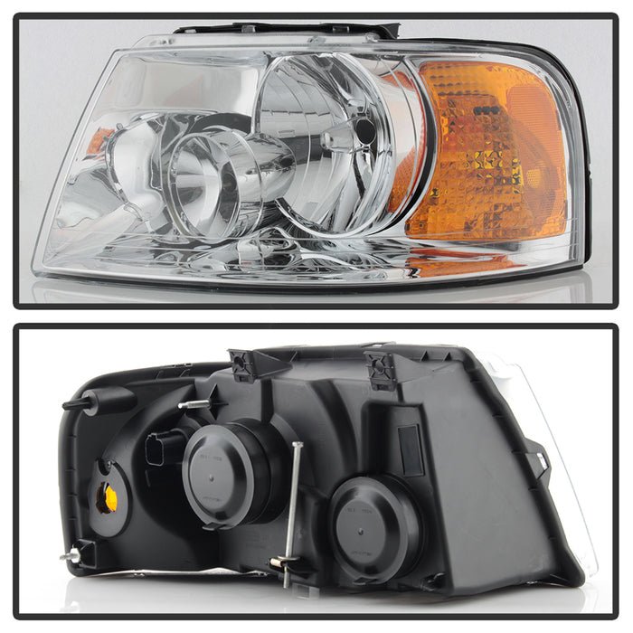 SPYDER xTune 03-06 Ford Expedition OEM Style Headlights - Chrome (HD-JH-FE03-AM-C) 9037214