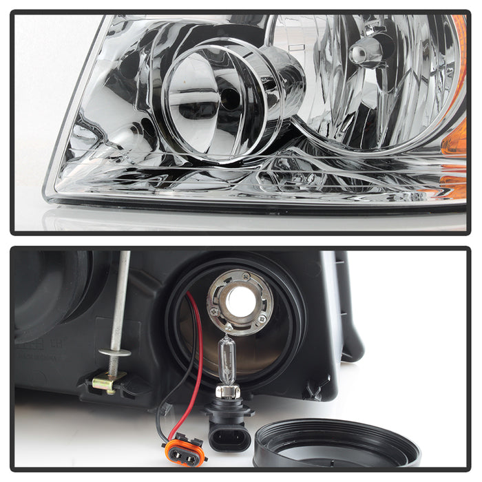 SPYDER xTune 03-06 Ford Expedition OEM Style Headlights - Chrome (HD-JH-FE03-AM-C) 9037214