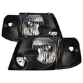 SPYDER xTune Ford Explorer 02-05 4DR (Non Sport/Sport Trac) OE Style Headlights - Black HD-JH-FEXP02-SET-BK 9037221