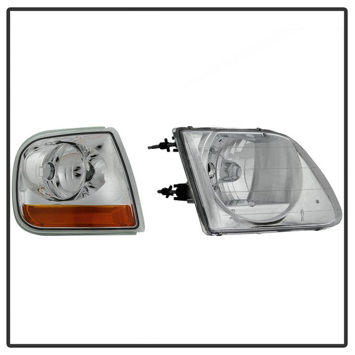 SPYDER xTune 97-03 Ford F-150 4pc OEM Style Headlights w/Corner - Chrome (HD-JH-FF15097-L-SET-C) 9042645