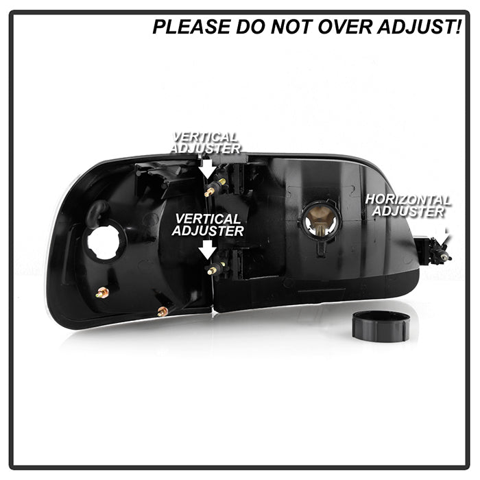 SPYDER Xtune Ford F150 97-03 / Expedition 97-02 Crystal Headlights w/Corner Black HD-JH-FF15097-SET-AM-BK 5070319