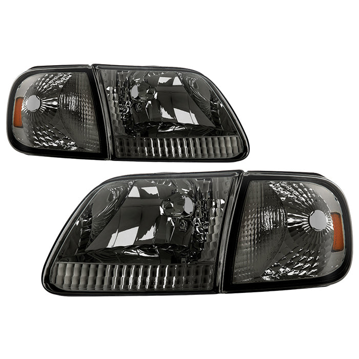 SPYDER Xtune Ford F150 97-03 / Expedition 97-02 Crystal Headlights w/Corner Smoke HD-JH-FF15097-SET-AM-SM 5070333